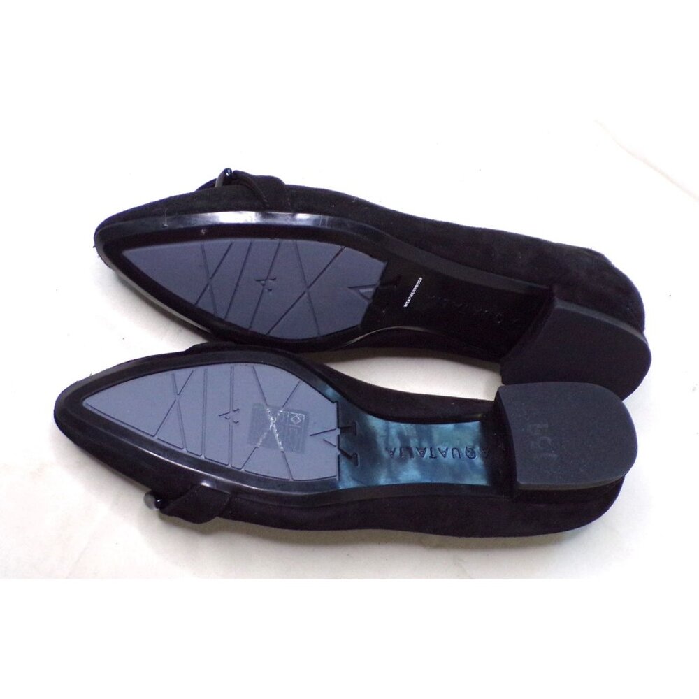 🆕 AQUATALIA Palina Pointed Toe Chain Loafer Flat Shoes 8 Black - Picture 12 of 12